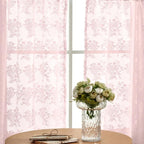 YJ YANJUN Vintage Lace Curtains 36 inch Length 2 Panels - Image 3
