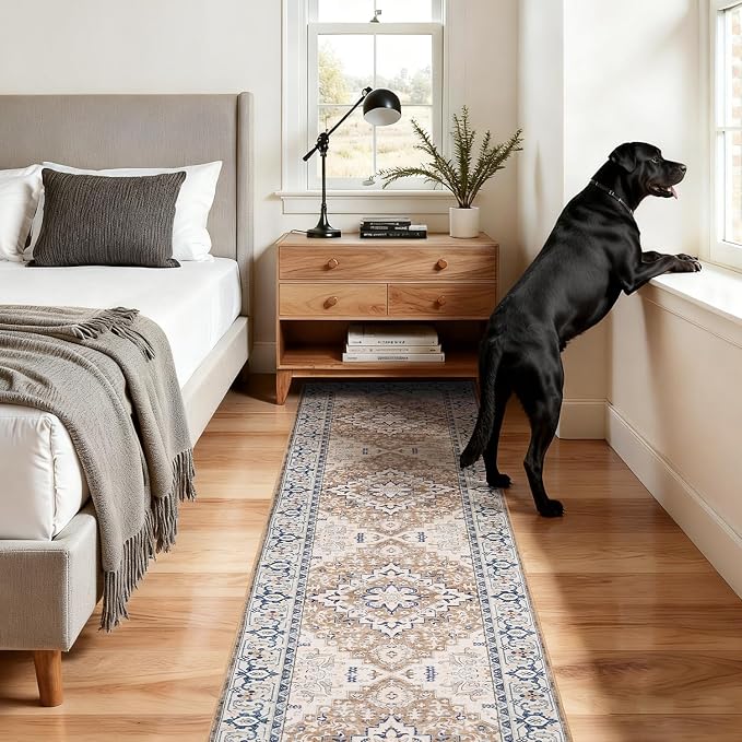Lofus 2'6"x14' Runner Rug for Hallways, Washable Kitchen Rugs, Non-Slip Rugs - Image 2