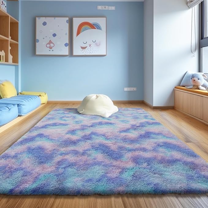 9x12 Fluffy Area Rugs for Living Room, Large Fuzzy Shag Area Rug for Bedroom by yulidayang