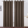 LEMOMO Chocolate Brown Thermal Blackout Curtains/52 x 95 Inch/Set of 2 Panels by Lemomo