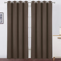 LEMOMO Chocolate Brown Thermal Blackout Curtains/52 x 108 Inch/Set of 2 Panels by Lemomo