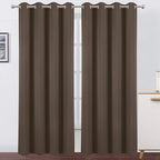 LEMOMO Chocolate Brown Thermal Blackout Curtains/52 x 108 Inch/Set of 2 Panels by Lemomo