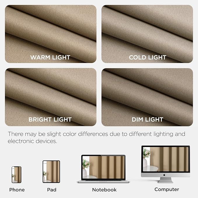 Joydeco Blackout Patio Sliding Door Curtains 84 Inches Long, Grommet Privacy - Image 8