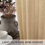 Tan Beige Curtains 96 Inches Long - Image 4