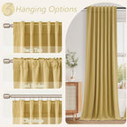 Guken 100% Blackout Curtains 72 Inch Length 2 Panels Set - Image 6