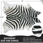AROGAN Western Faux Fur Zebra Rug, 6.2x7 Feet Premium Animal Skin Print Rug - Image 2