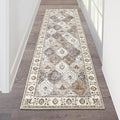 HEBE Hallway Runner Rug 2'x6' Washable Vintage Distressed Area Rugs Non Slip by HEBE