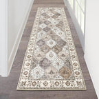 HEBE Hallway Runner Rug 2'x6' Washable Vintage Distressed Area Rugs Non Slip by HEBE