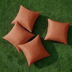 MIULEE Pack of 4 Decorative Rust Throw Pillow Covers Linen Waterproof Pillow - Image 4