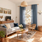 MYSKY HOME Curtains for Living Room 84 Inches Long Semi Sheer Light Filtering - Image 2