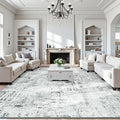 Rugflix 9x12 Washable Area Rugs, Neutral Boho Carpet Living Room Rug Non Slip by RugflixAreaRugs
