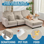 Couch Cover 8-Piece Elastic Velvet Couch Cushion Covers & Chaise Slipcovers - Image 3
