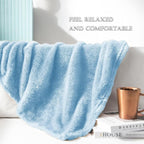 Exclusivo Mezcla Plush Fuzzy Fleece Bed Blanket Queen Size, Super Soft - Image 5