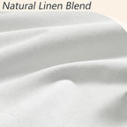 Guken White 100% Blackout Linen Curtains 52 Inch Wide by 122 Inch - Image 3