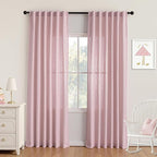 MYSKY HOME Pink Curtains 72 Inch Length by MYSKYHOME