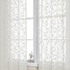 OWENIE Furman Ivory Sheer Curtains 96 inches Long by OWENIE