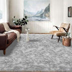 Latepis Area Rugs 10x14 Living Room Washable Rugs Grey Faux Sheepskin Fur by Latepis