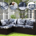 8Pcs Outdoor Cushion Covers, Patio Cushion Covers, Stretch Elastic Slipcovers - Image 3