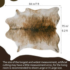 AROGAN Western Decor Faux Fur Cowhide Rug, 7 x 6.2 Feet Premium Animal Skin Cow - Image 2