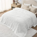 Bedsure GentleSoft Fluffy White King Size Blanket - Image 9