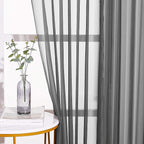 NICETOWN Voile Sheer Window Curtain Panels, Grommet Airy and Breathable Short - Image 3