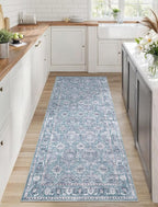 SERISSA Boho Washable Runner Rug, 2x5 Rug Non-Slip Vintage Floral Hallway - Image 5