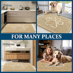 OLANLY Dog Door Mat for Muddy Paws 44x32, Paw Print Design, Absorbs Moisture - Image 8