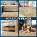 OLANLY Dog Door Mat for Muddy Paws 40x24, Paw Print Design, Absorbs Moisture - Image 8