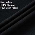 MIULEE Linen Texture Curtains for Bedroom Solid 100% Blackout Thermal Insulated - Image 5
