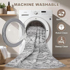 Nakagishi 8x10 Area Rugs Living Room: Washable Large Neutral Soft Rug Stain - Image 2