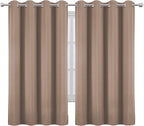LEMOMO Cappuccino Thermal Blackout Curtains/52 x 54 Inch/Set of 2 Panels Room - Image 2