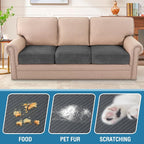 H.VERSAILTEX Velvet Stretch Couch Cushion Cover Plush Cushion Slipcover - Image 3