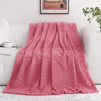 Rose Pink Throw Blanket 108"×90" inches Gifts - Image 2