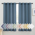 NICETOWN Linen Sheer Stone Blue Curtains 63 inch Length, Grommet Top Casual by NICETOWN