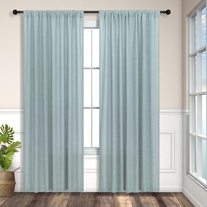 Grey Green Curtains 72 Inch Length - Image 9