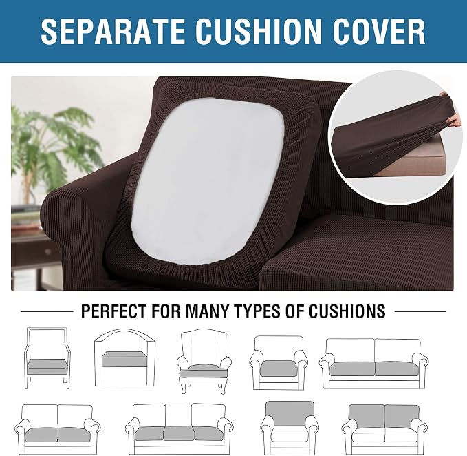 H.VERSAILTEX 3 Piece Stretch Sofa Covers - Image 5
