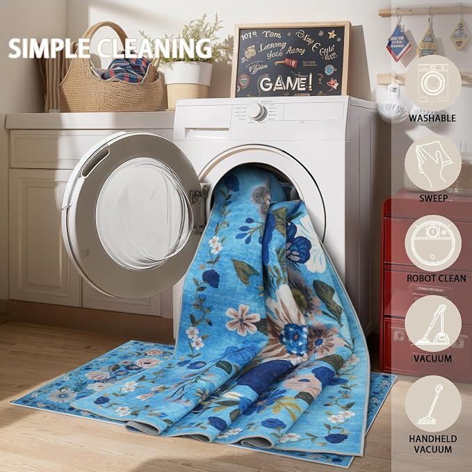 Rug for Hallways Kitchen Rug 3x7, Non Slip Washable Rugs - Image 3