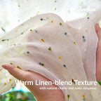 jinchan Valance Curtains for Windows 16 Inch Colorful Mini Pom-Pom Country - Image 5