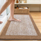 48x24 Long Bathroom Rugs Washable Non Slip, Coffee Bath Mat - Image 2