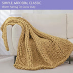 Bigacogo Chunky Knit Throw Blanket - Image 3