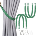 NICEEC 4 Pack Natural Cotton Rope Curtain Tiebacks Elegant Boho Style by NICEEC