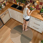 Lahome Enfys Modern Rainbow Round Entryway Rug 4ft, Circle Easy Jute Rug - Image 4