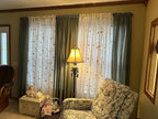 HOMEIDEAS Yellow Sheer Curtains 84 Inches Long 2 Panels Yellow and White - Image 9