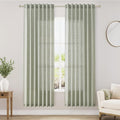 Nanspring Sage Green Semi Sheer Curtains 72 Inches Long 2 Panels Set by Nanspring