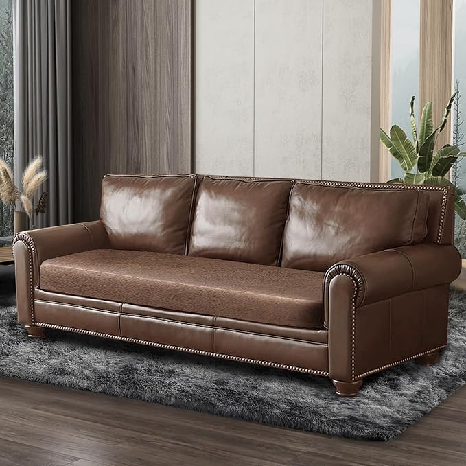Leather Look Couch Cushion Covers Sofa Seat Slipcovers Sets Couches Furniture - Image 2