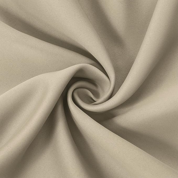 LEMOMO Beige Thermal Blackout Curtains/52 x 95 Inch/Set of 2 Panels Room - Image 5