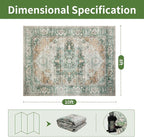 Washable Rugs 8x10 Area Rugs for Living Room- Vintage Rugs for Bedroom - Image 2