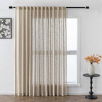 MYSKY HOME Boho Curtains Farmhouse Living Room Curtain Drapes, Light Filtering by MYSKYHOME