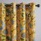 Topfinel Bright Yellow Kitchen Valances 24 Inches Long Vintage Botanical Garden - Image 4