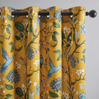 Topfinel 102 Inches Long Mustard Yellow Luxury Curtains by Topfinel